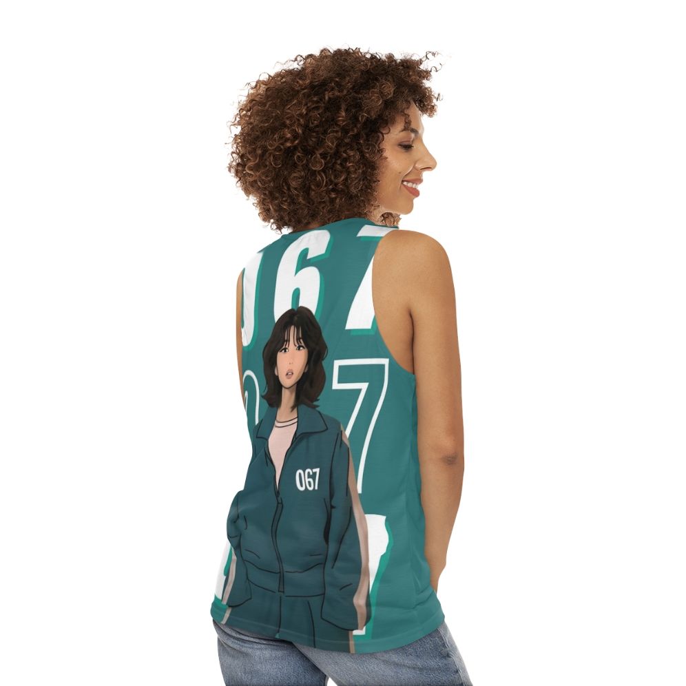 Kang Sae Byeok Squid Game Player 067 Unisex Tank Top - women back