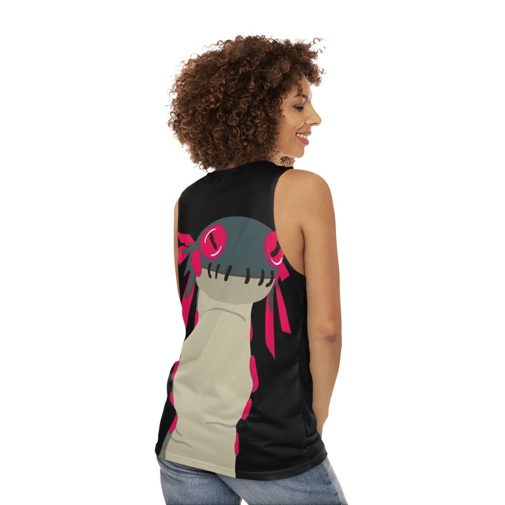 Monster Hunter World Wiggle Worm Unisex Tank Top - women back