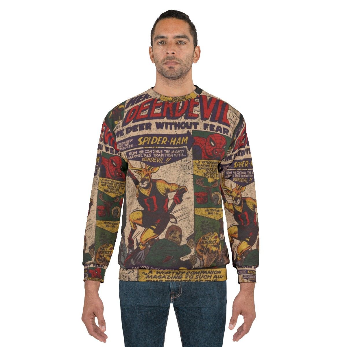 Deerdevil 1 Superhero Sweatshirt - men