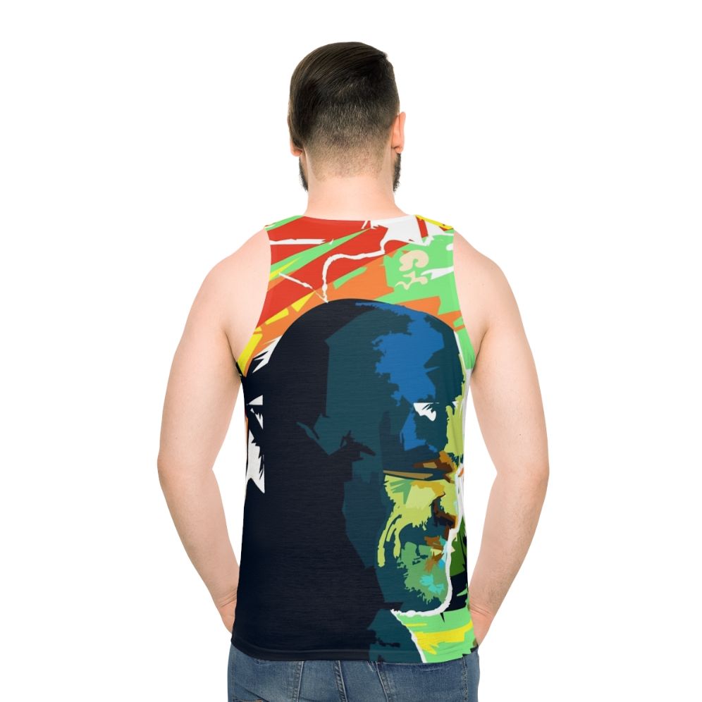 Stranger Things Eleven and Hopper Unisex Summer Tank Top - men back