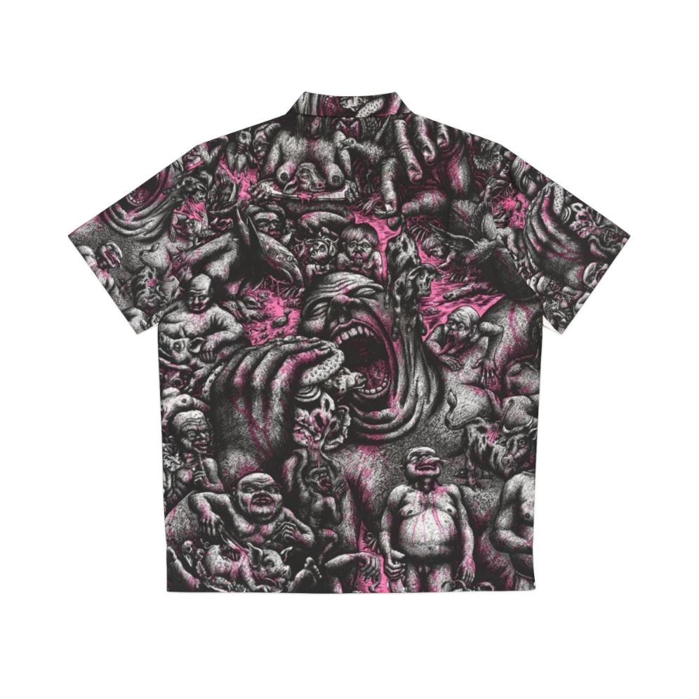 Bloody Hell Beef Hawaiian Shirt with Cutlery and Skull - Back