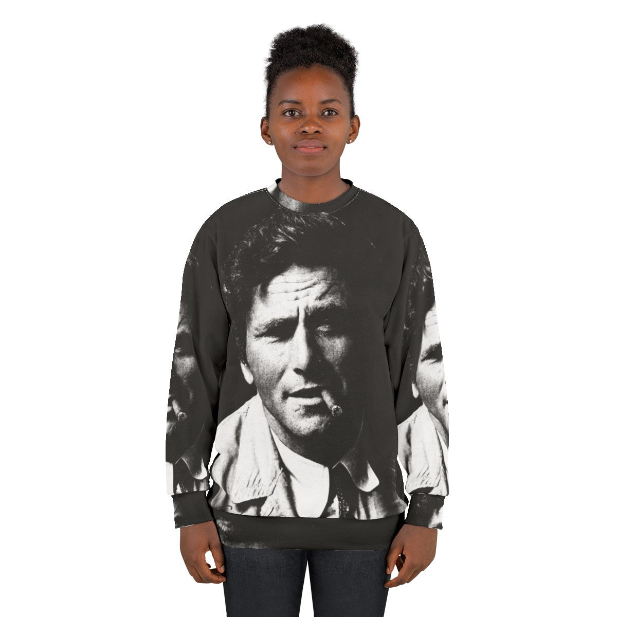 Columbo Portrait Sweatshirt featuring Peter Falk - women