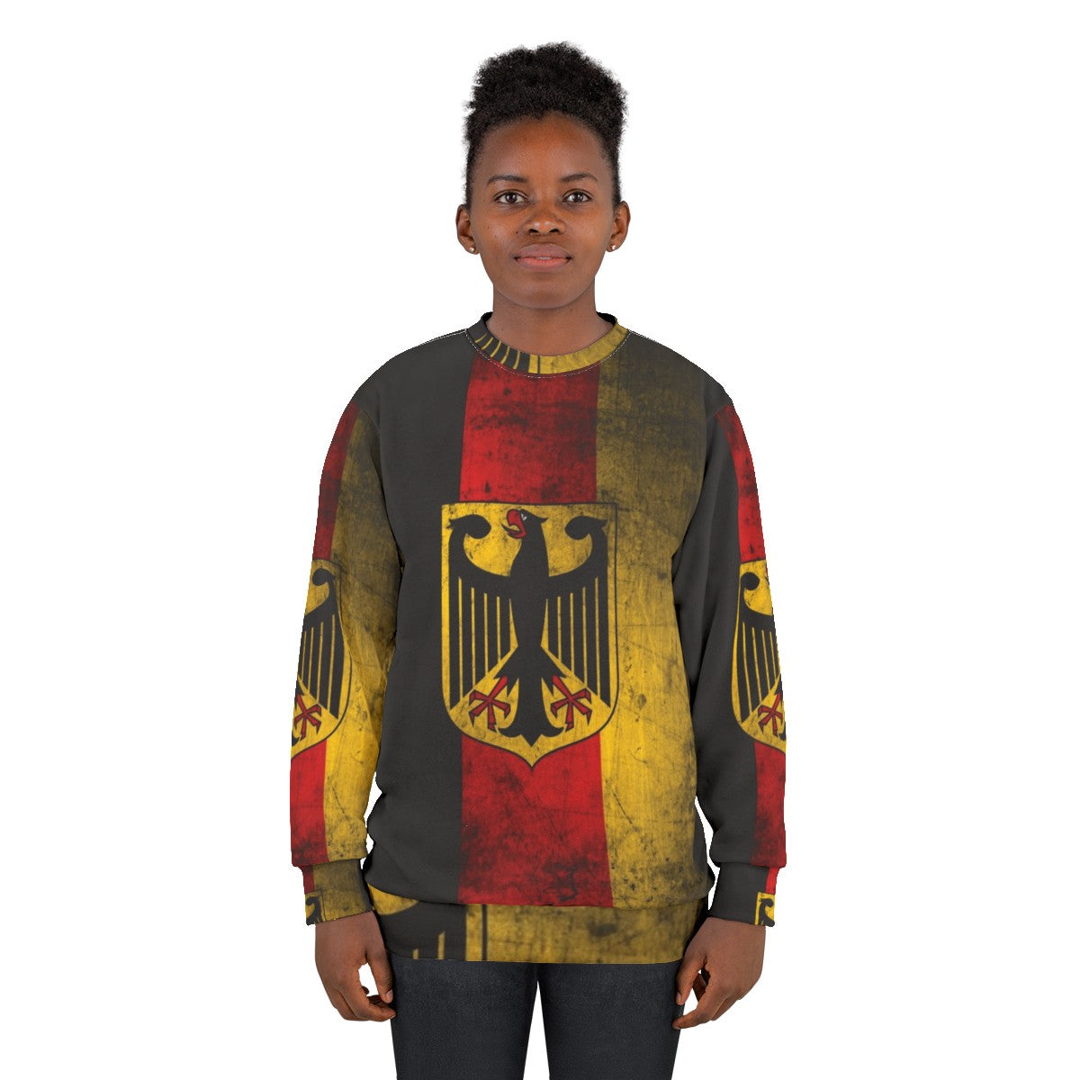 Germany Flag Eagle Coat of Arms Bundesadler Patriotic Sweatshirt - women