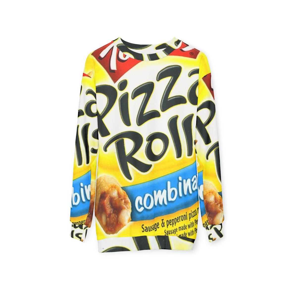 Trendy Pizza Rolls Sweatshirt - hanging