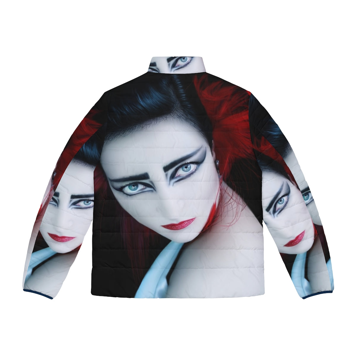 Siouxsie Sioux-inspired black oversized puffer jacket - Back