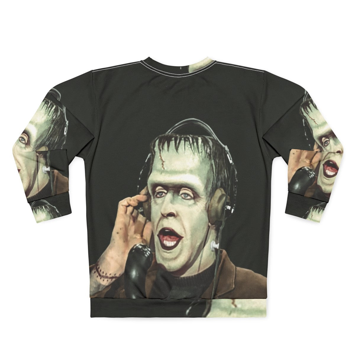 The Munsters Herman Munster at the Radio Unisex Sweatshirt - Back