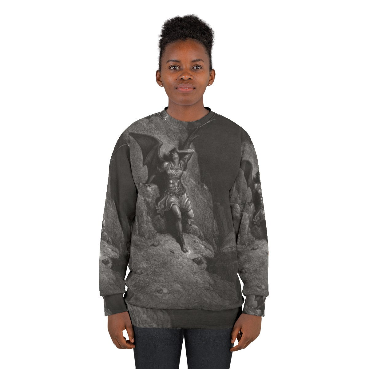 Gustave Dore The Fall Of Satan 1866 Sweatshirt - women