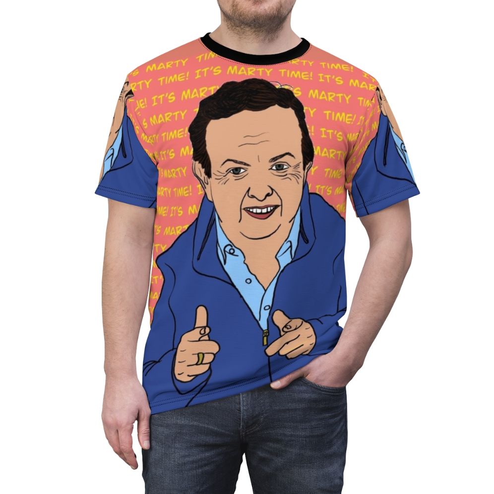 Marty Morrissey themed AOP t-shirt with a fun, colorful design - men front