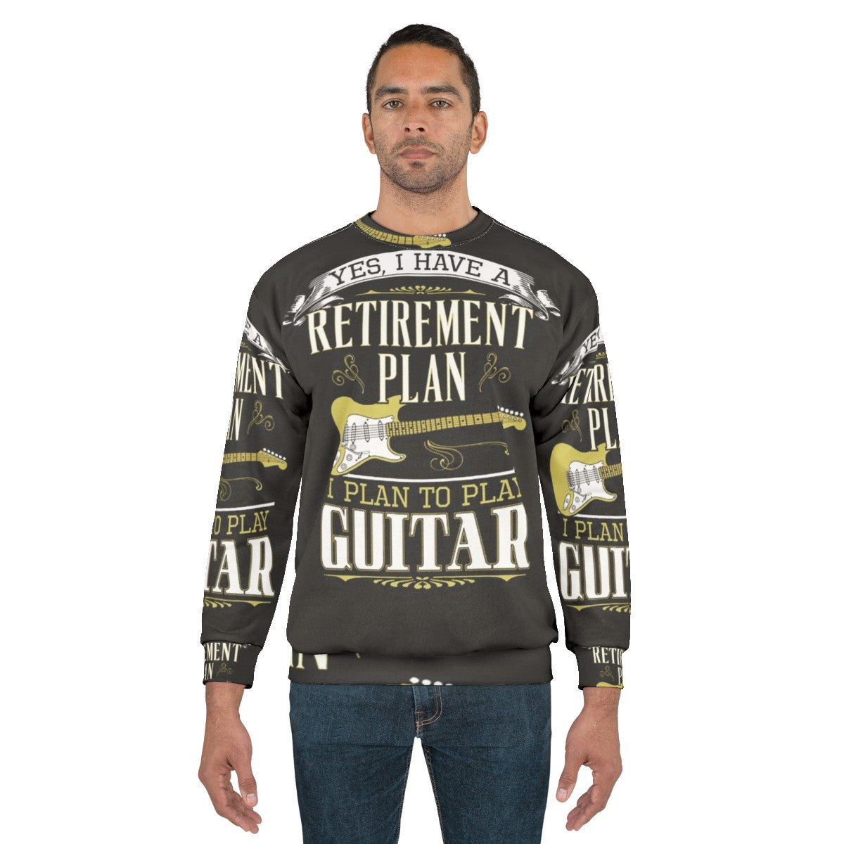 Vintage Guitar Retirement Plan Sweatshirt - men