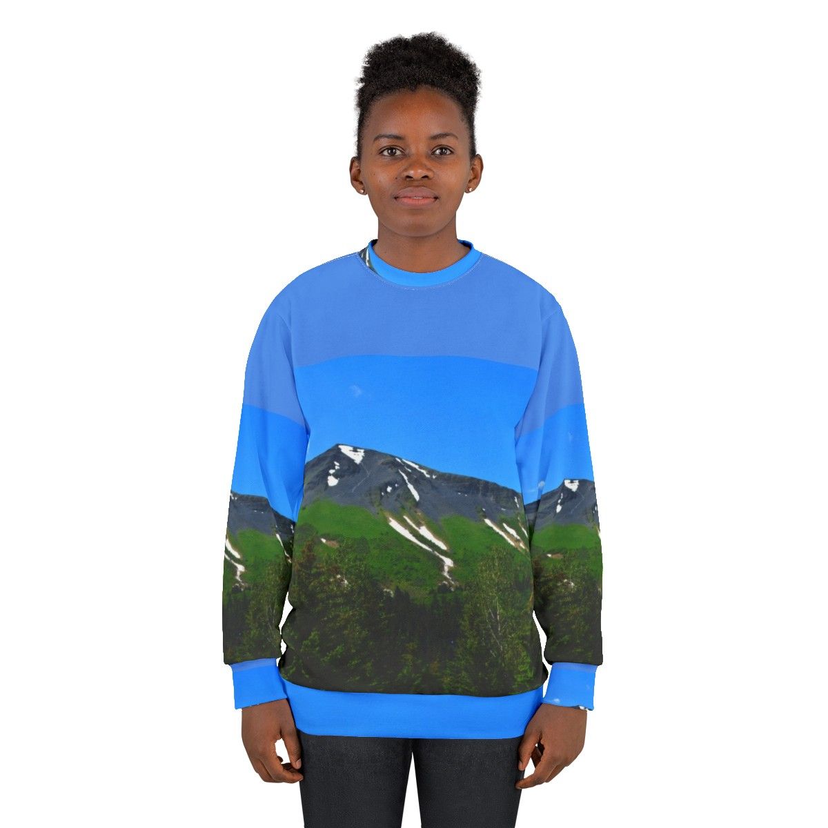 Mt Marathon Seward Alaska Sweatshirt featuring a scenic mountain landscape - women