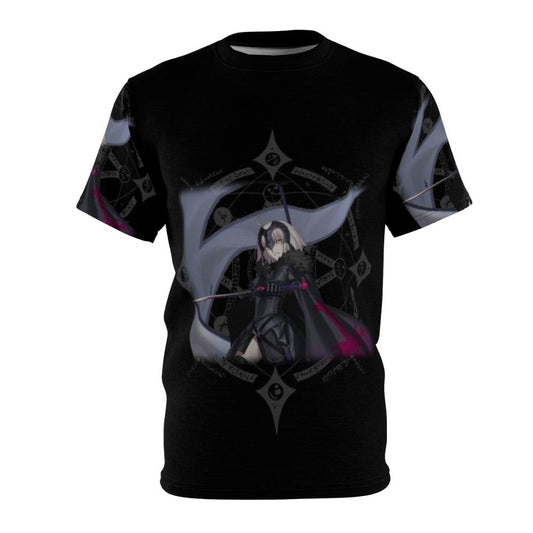 Fate-inspired anime t-shirt design featuring Jeanne d'Arc Alter character