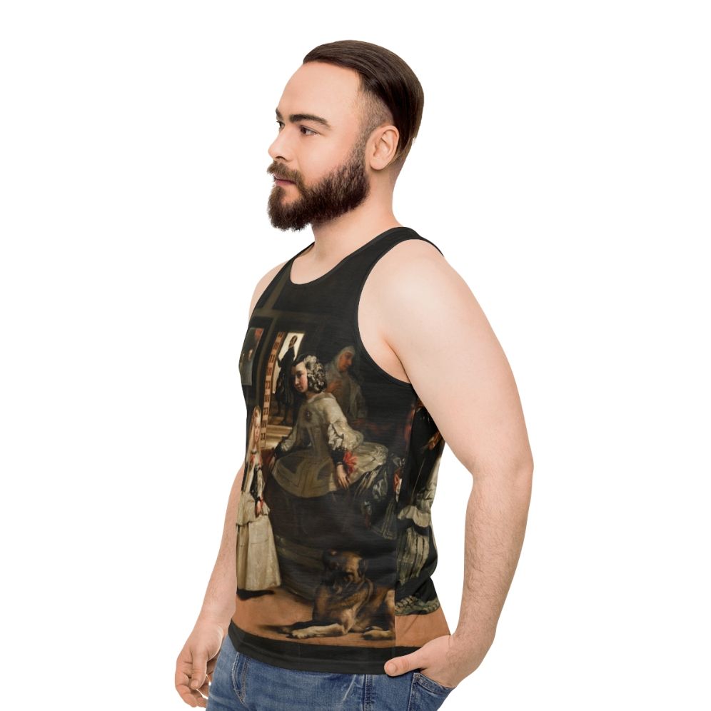 Iconic Las Meninas baroque art tank top featuring Diego Velázquez's masterpiece - men side