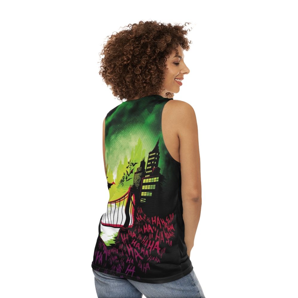 Joker and Batman Comic Book Unisex Tank Top - women back