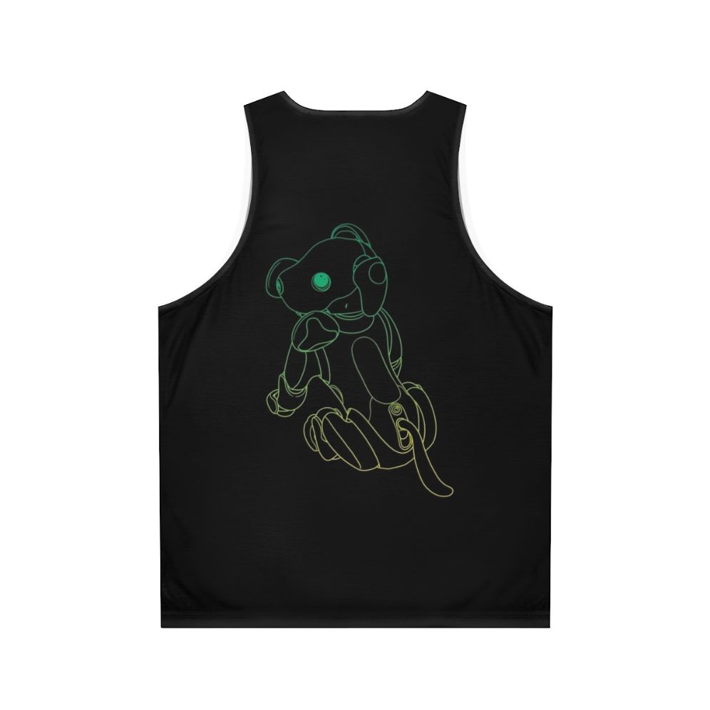 Vibrant green 1000 robot dog unisex tank top - Back