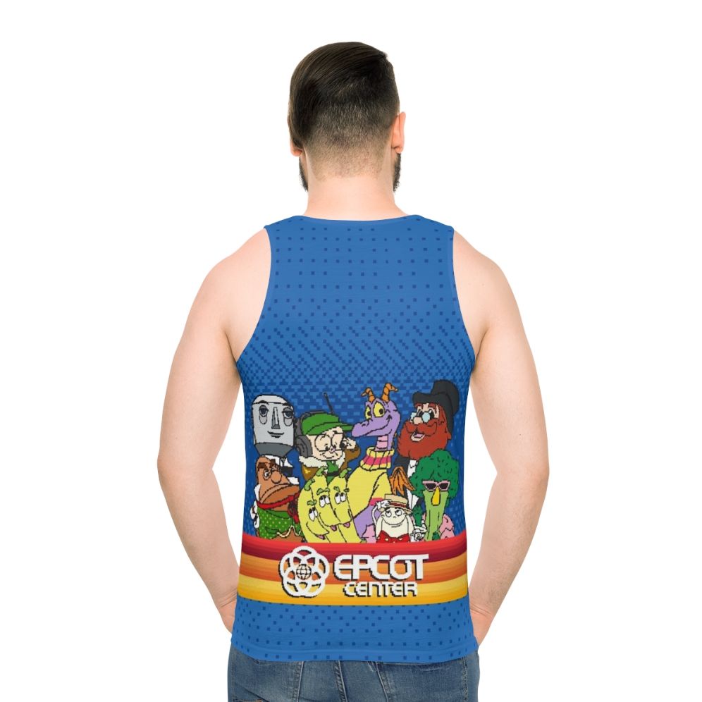 Retro 8-bit Epcot Center unisex tank top - men back