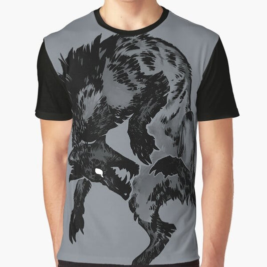 Hyena graphic t-shirt with a creepy, spooky design