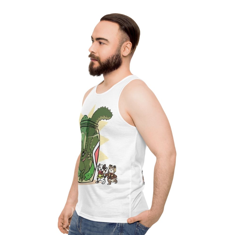 Pickle Monster Unisex Tank Top - men side