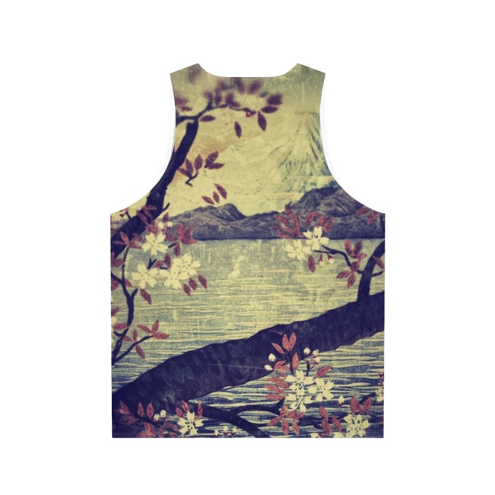 Templing at Hanaui Nature Landscape Unisex Tank Top - Back