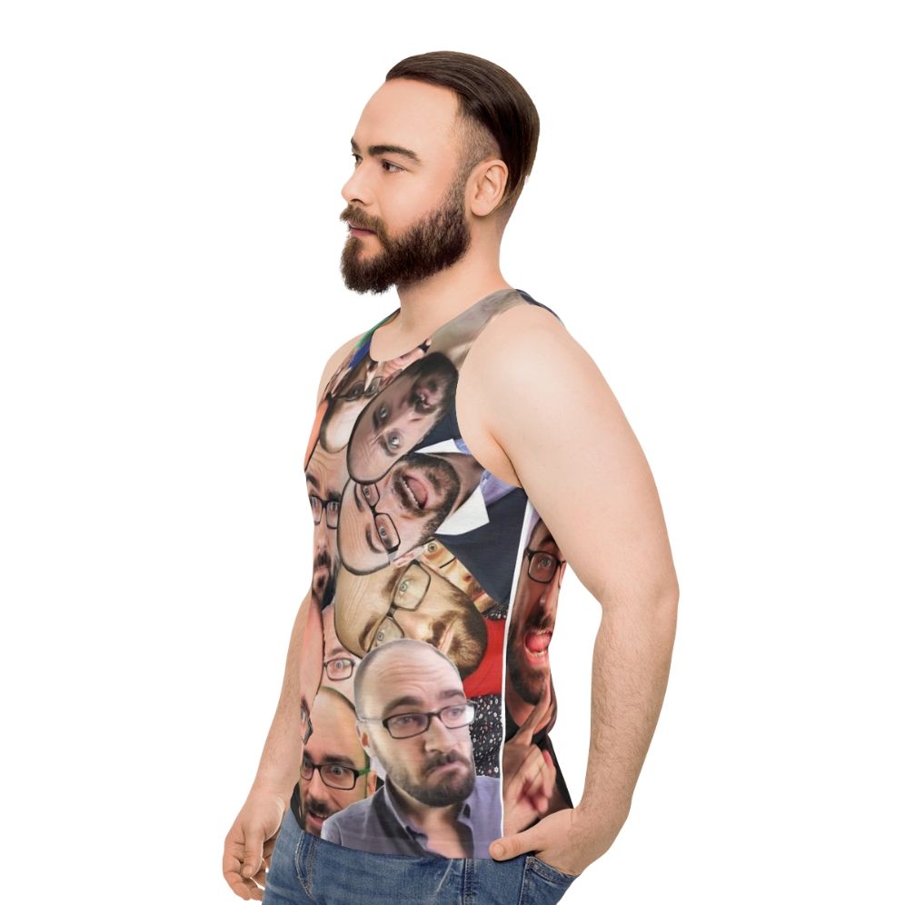 Vsauce Michael Unisex Tank Top - men side