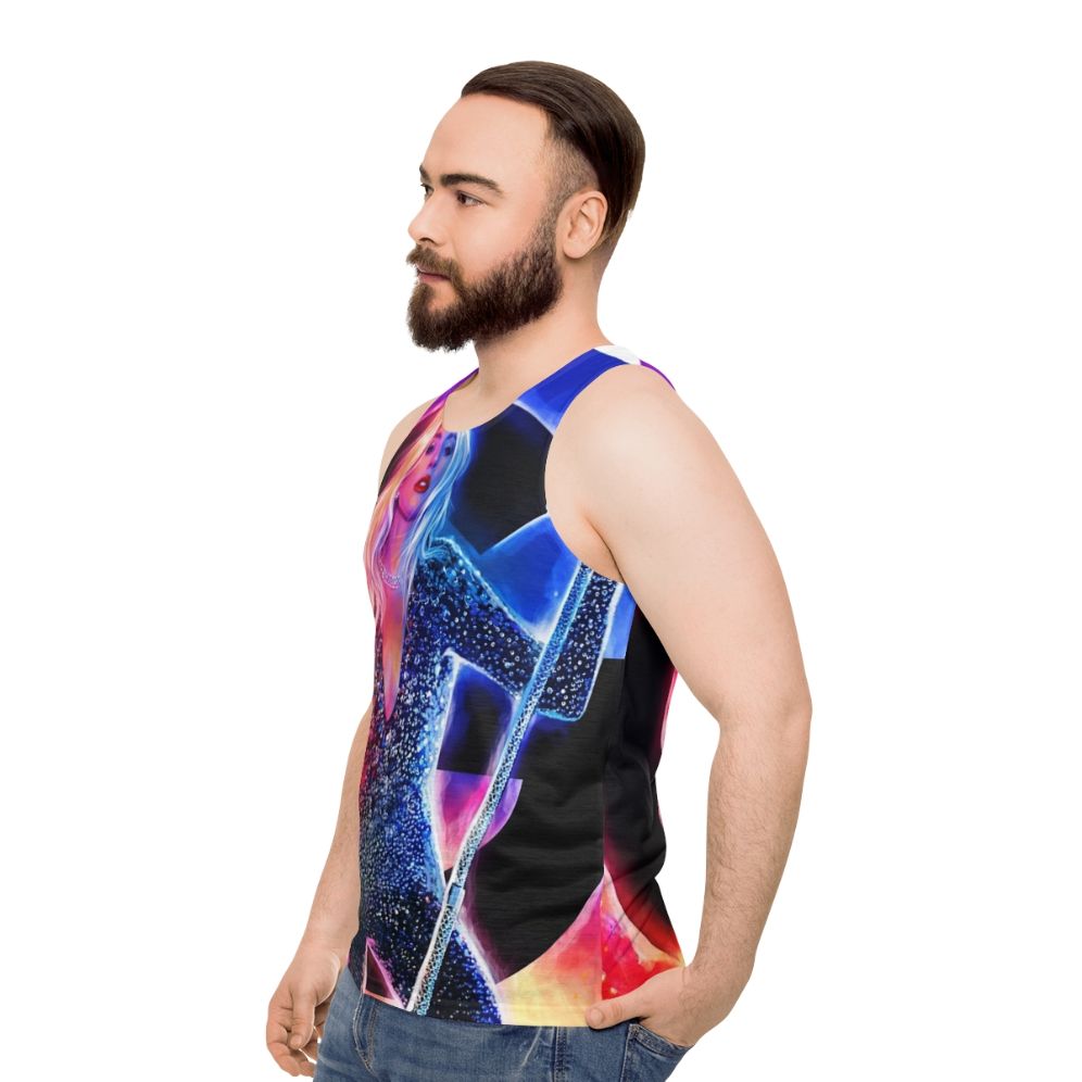 Neon music unisex tank top - men side