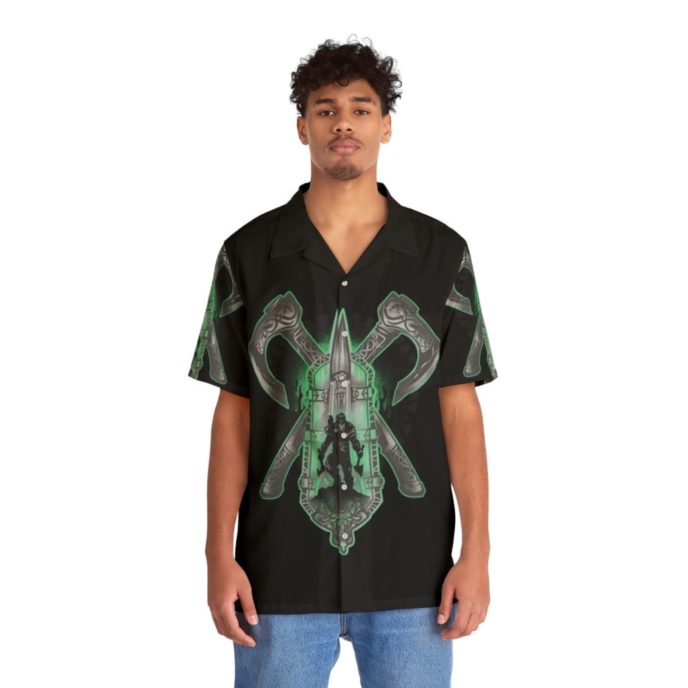 Assassin's Creed Hawaiian Shirt with Hidden Blade and Axe - Lifestyle