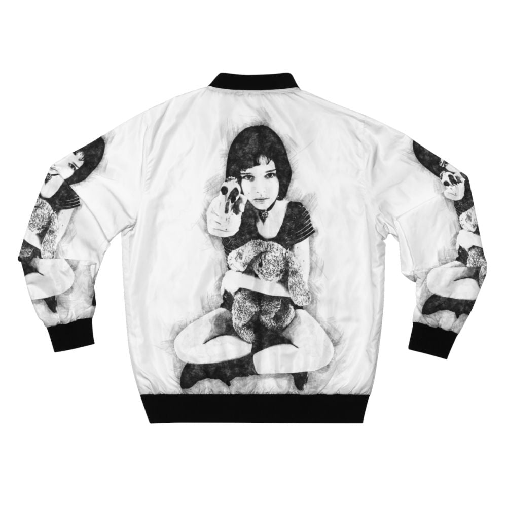 Bomber jacket with a sketch of Mathilda from the movie Leon the Professional - Back