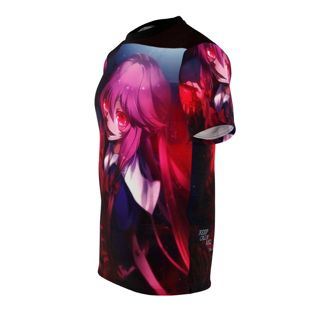 Mirai Nikki-inspired anime t-shirt with yuno gasai character - men left