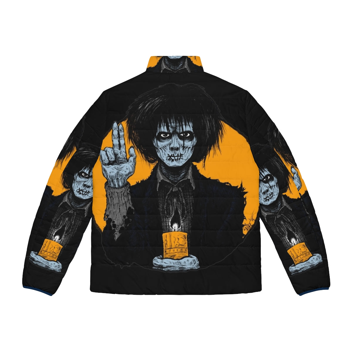 Billy Butcherson Puffer Jacket, Halloween Saints Themed Puffer Jacket - Back