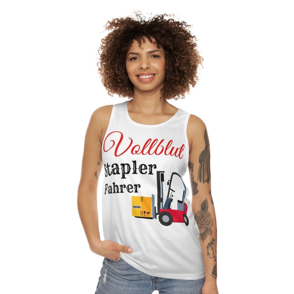 Forklift driver unisex tank top - women