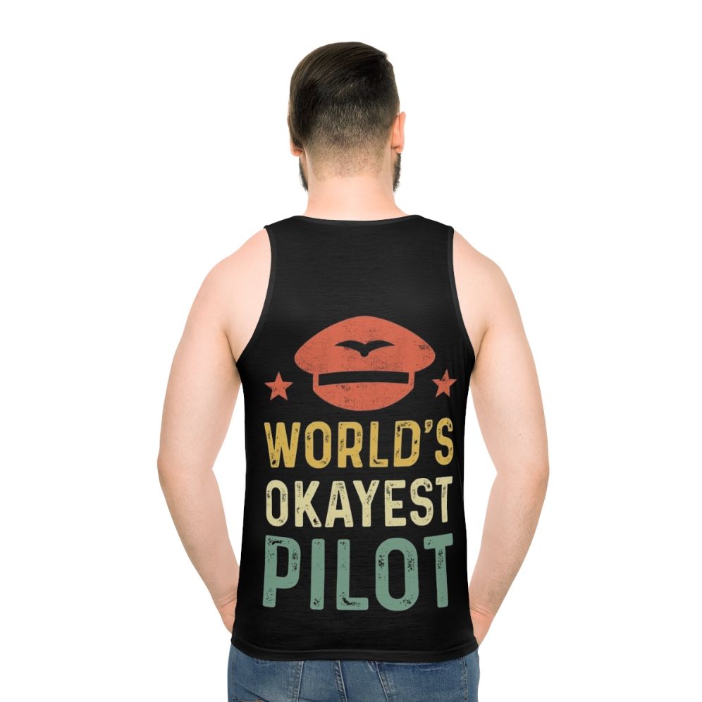 "Worlds Okayest Unisex Tank Top" - men back