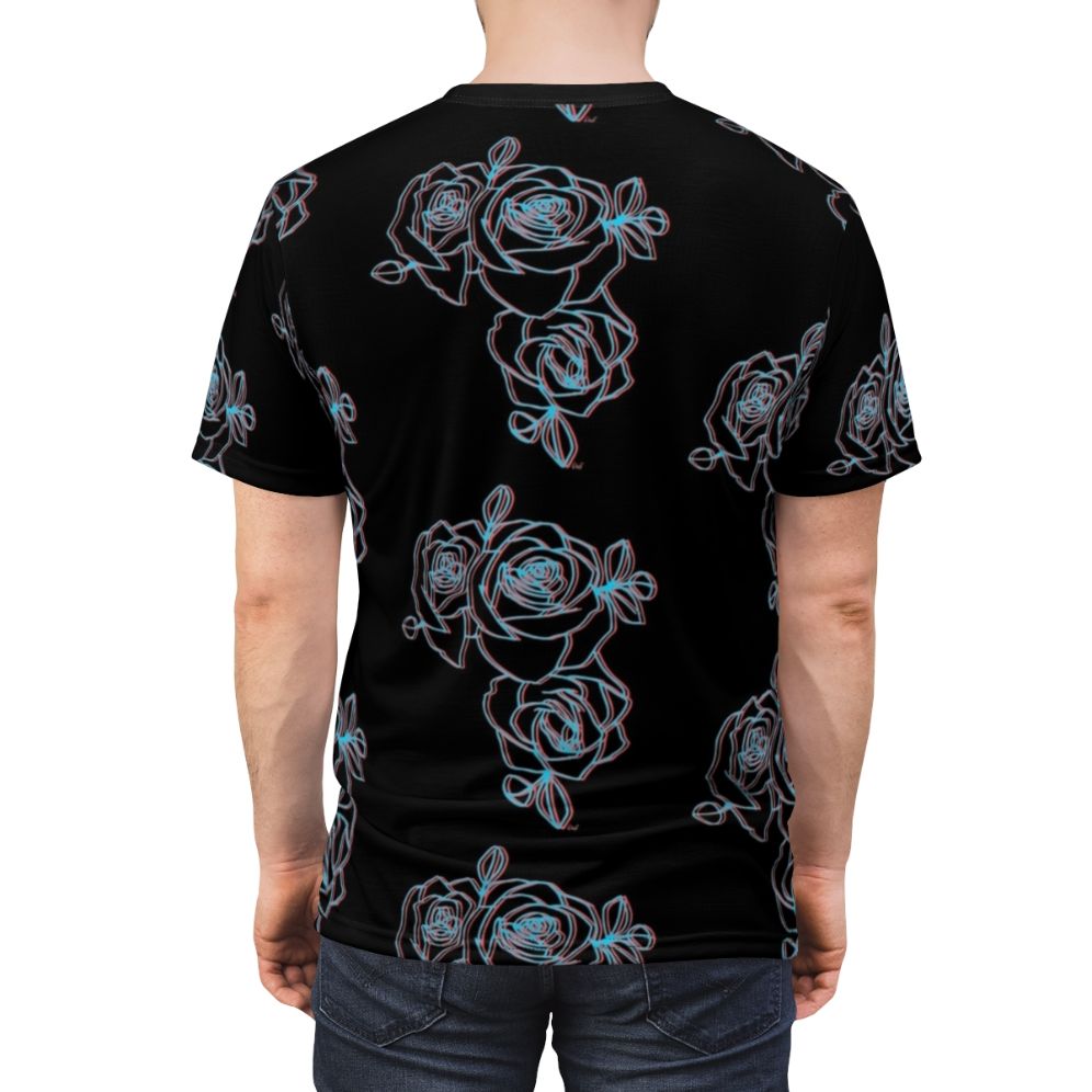 Halsey-inspired all-over-print t-shirt featuring a floral rose design - men back