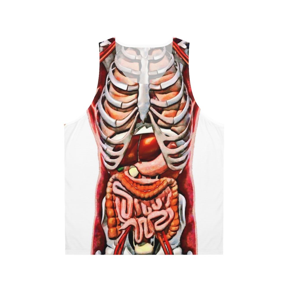 Anatomical skeleton tank top with internal organs design