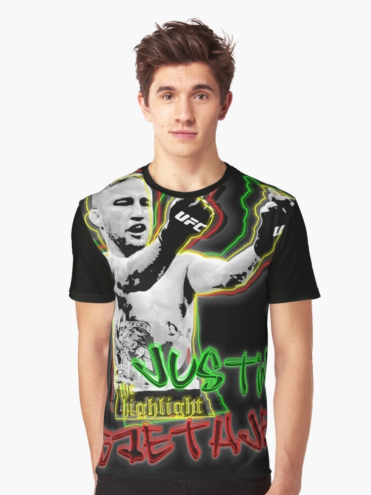 Justin Gaethje 'The Highlight' UFC MMA Graphic T-Shirt - Men