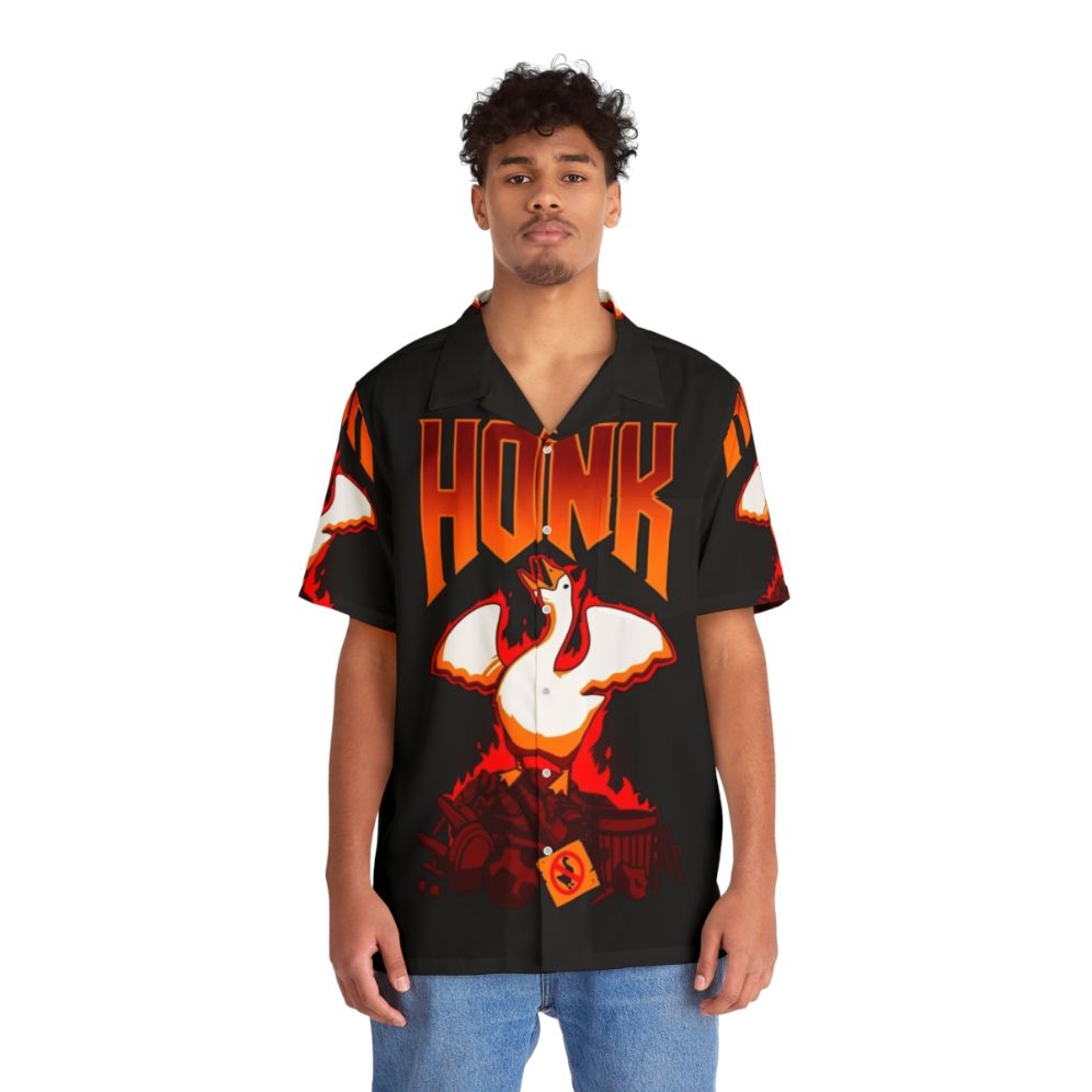 Honk Hawaiian Shirt - Videogame Inspired Hawaiian Shirt - People Front
