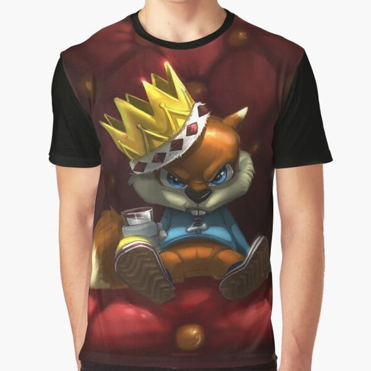 Conker graphic t-shirt with a bold and unique design