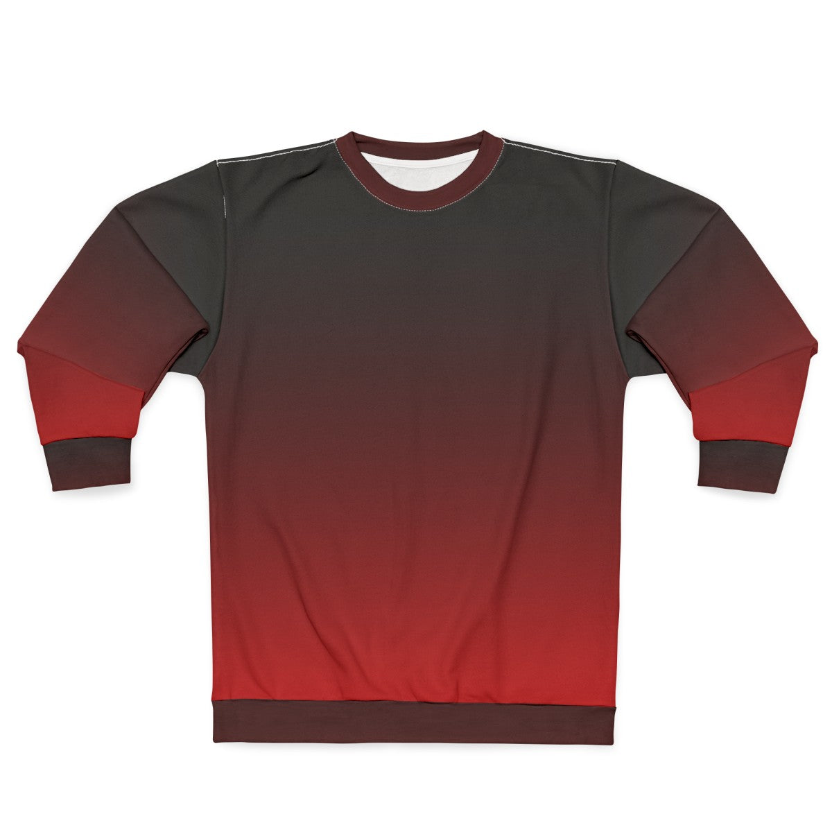 Black to red gradient ombre sweatshirt