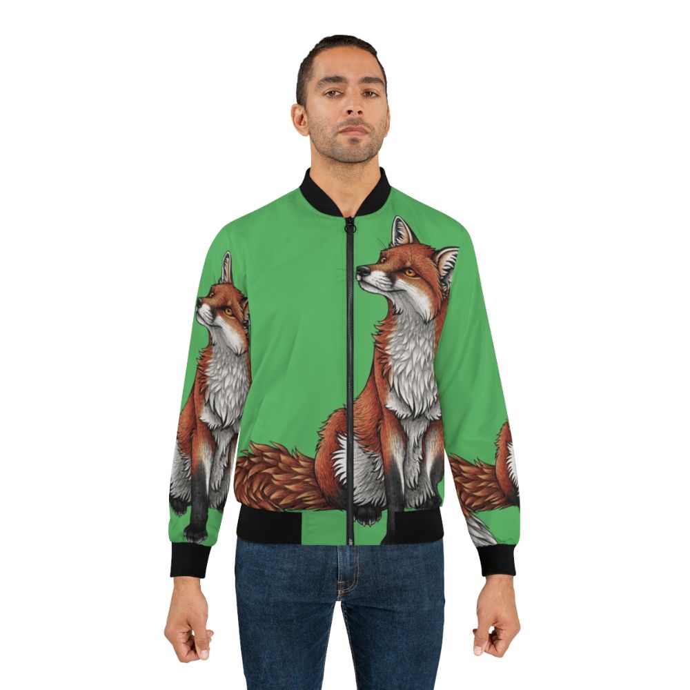 A cozy red fox bomber jacket with a playful and furry design. - Lifestyle