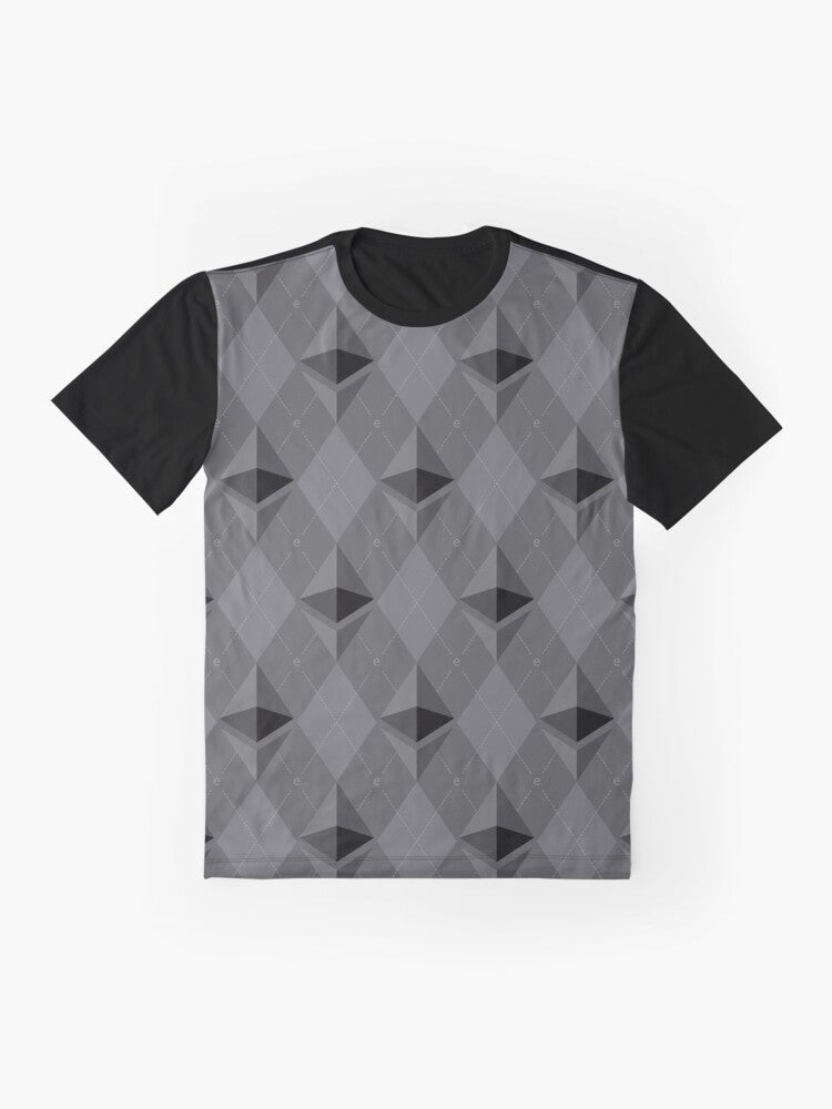 Ethereum cryptocurrency pattern graphic t-shirt - Flat lay