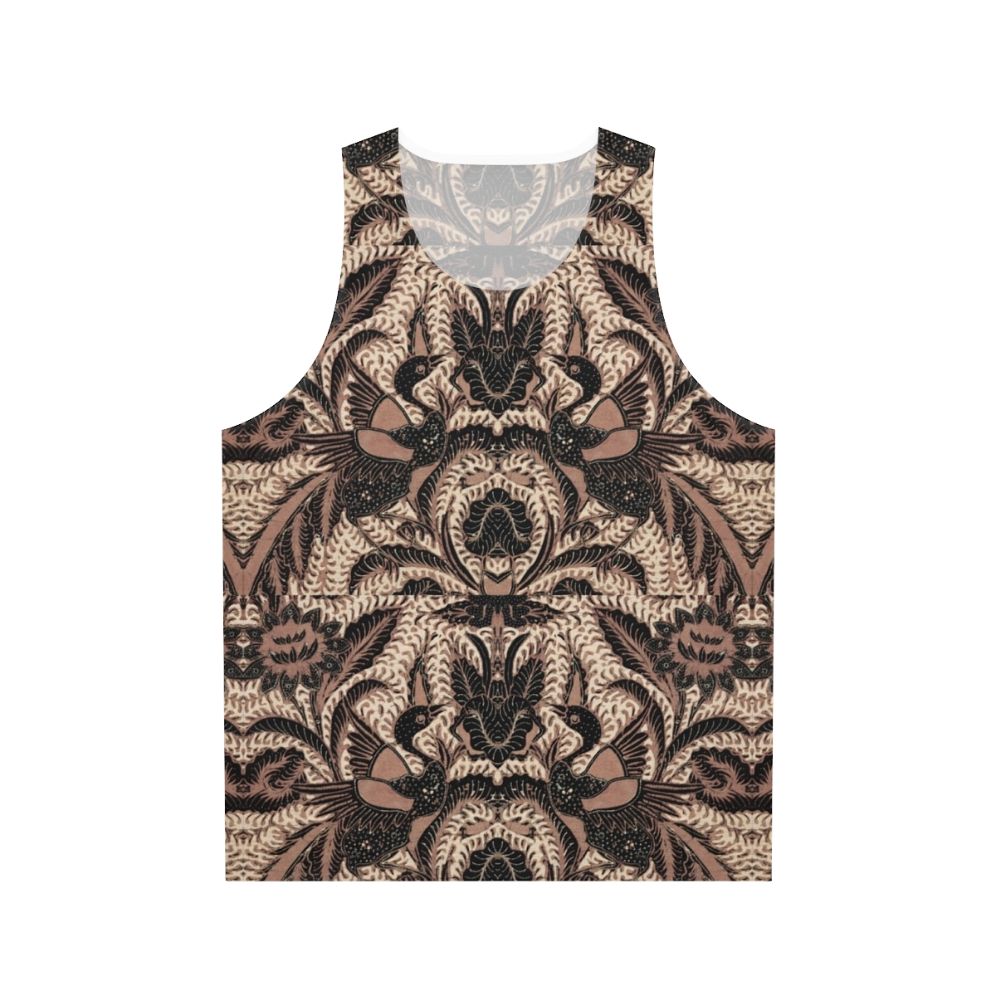 Batik Unisex Tank Top with Bird and Flower Motif