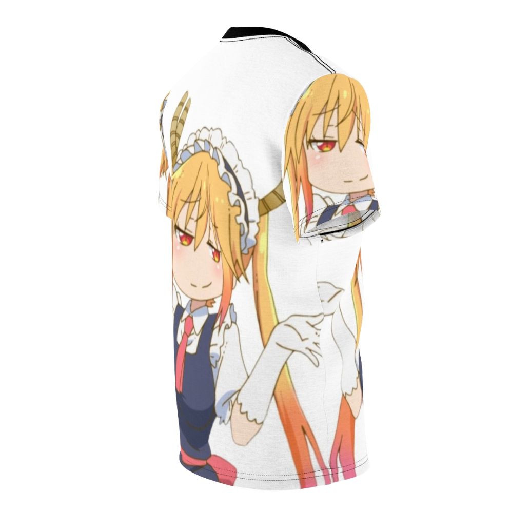 Anime-inspired Smug Tohru T-shirt with vibrant AOP design - men right