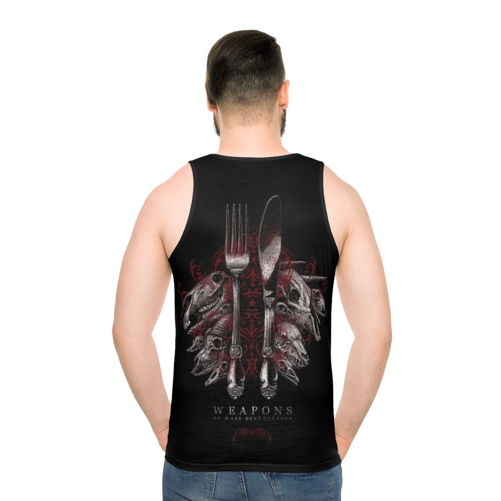 Anti-War Pacifist Unisex Tank Top - men back