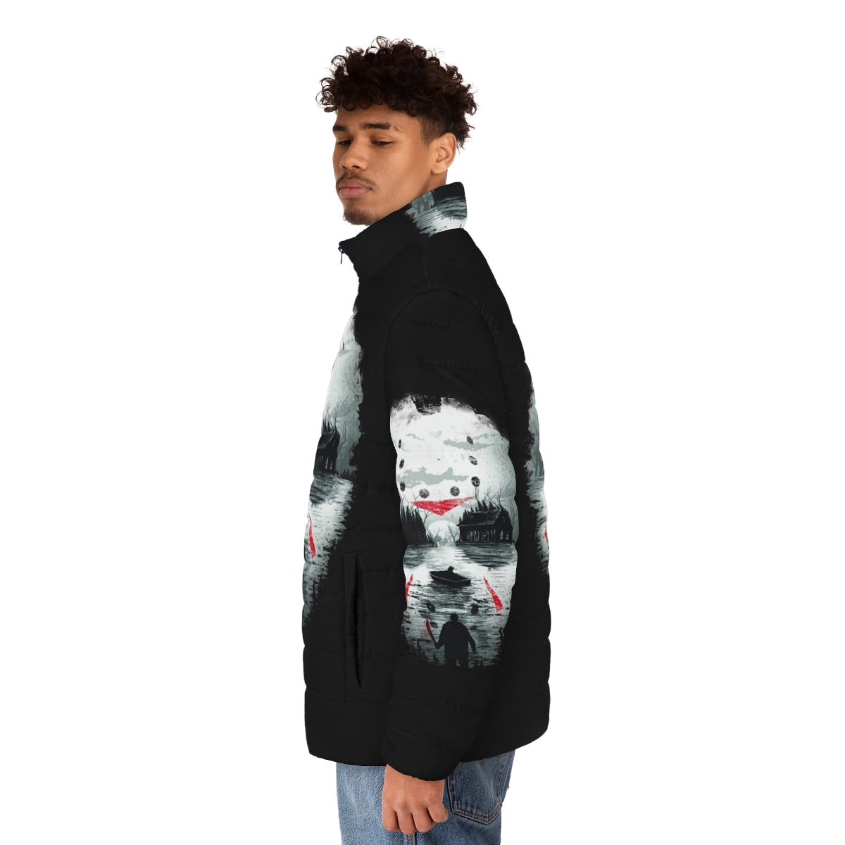 Friday the 13th The Final Chapter Puffer Jacket featuring Jason Voorhees - men side left