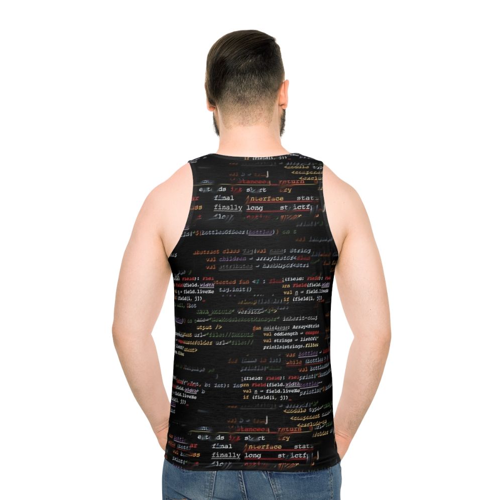 Code4 Unisex Programming Tank Top - men back