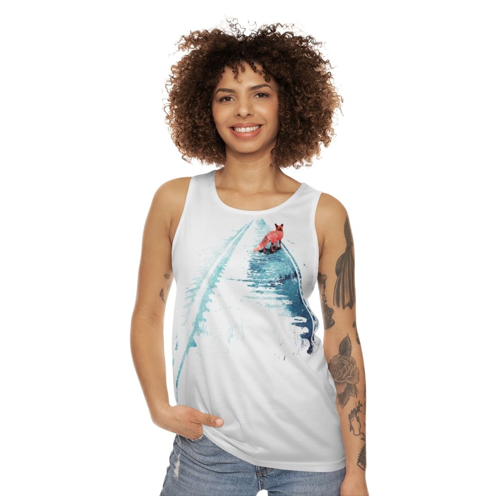 Watercolor animal art unisex tank top - women