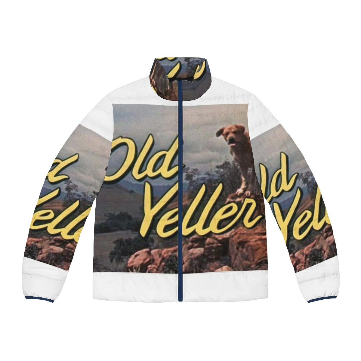 Old Yeller puffer jacket featuring a stylish and unique design