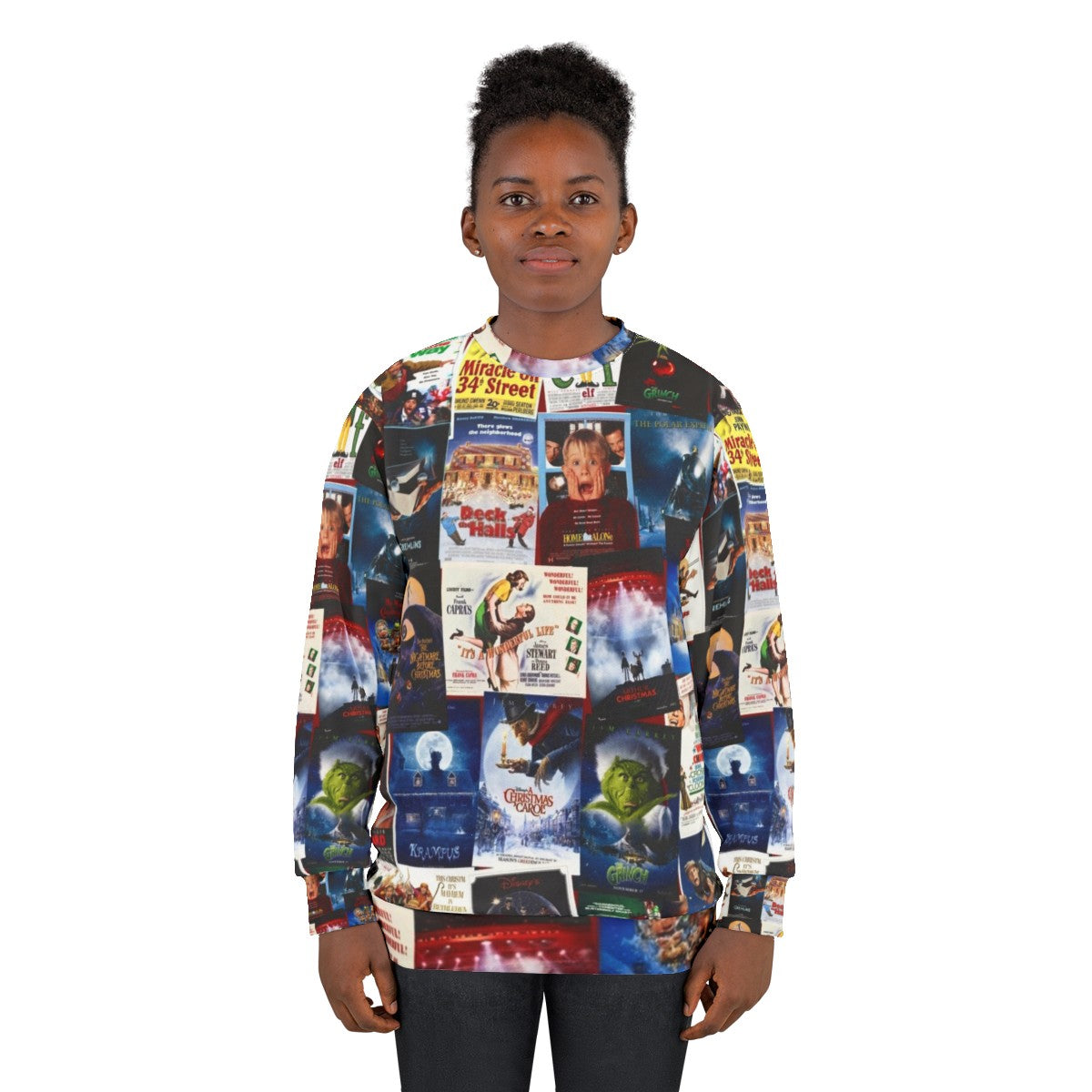 Movie Collage Christmas Sweatshirt - women