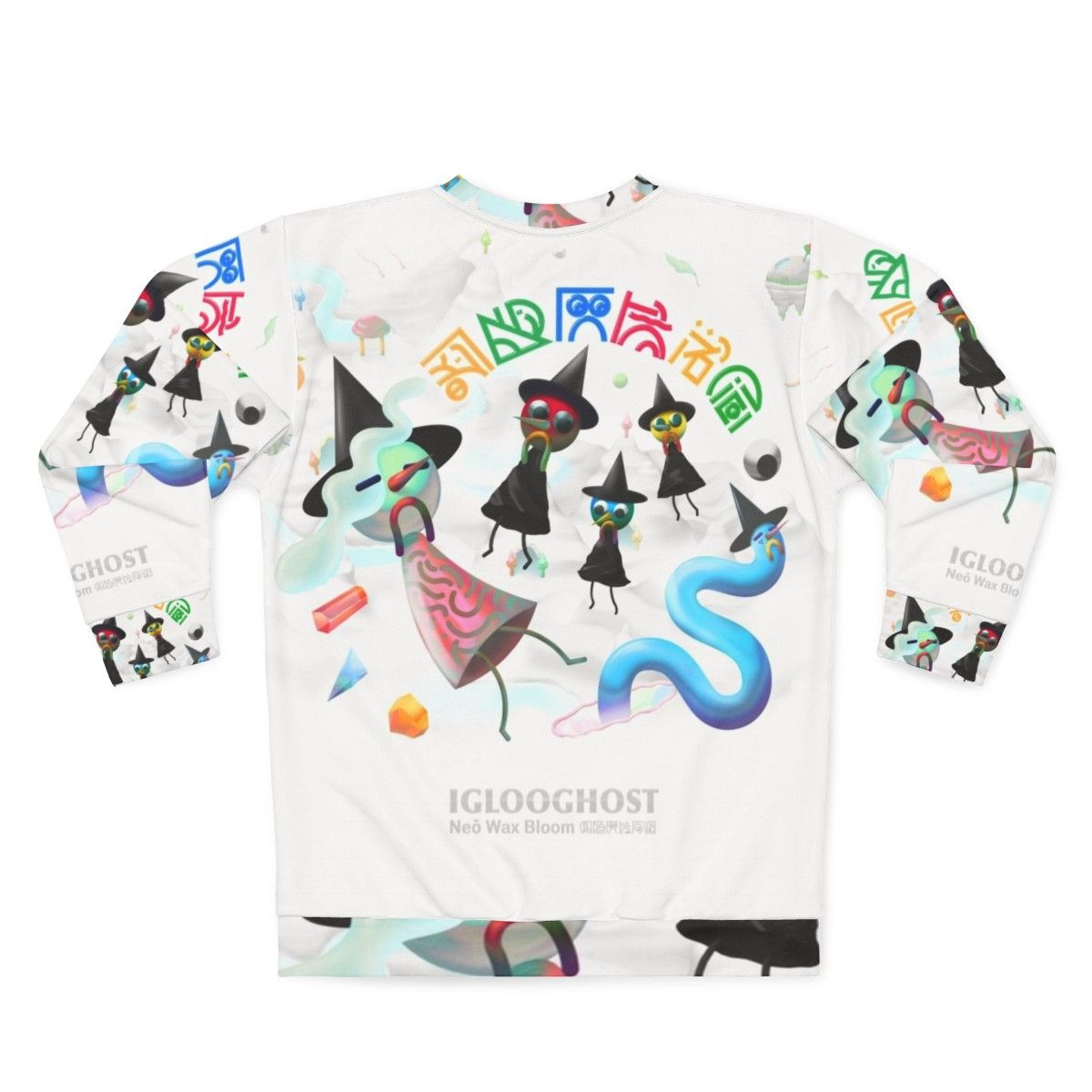 Iglooghost Neo Wax Bloom Sweatshirt featuring abstract artwork - Back