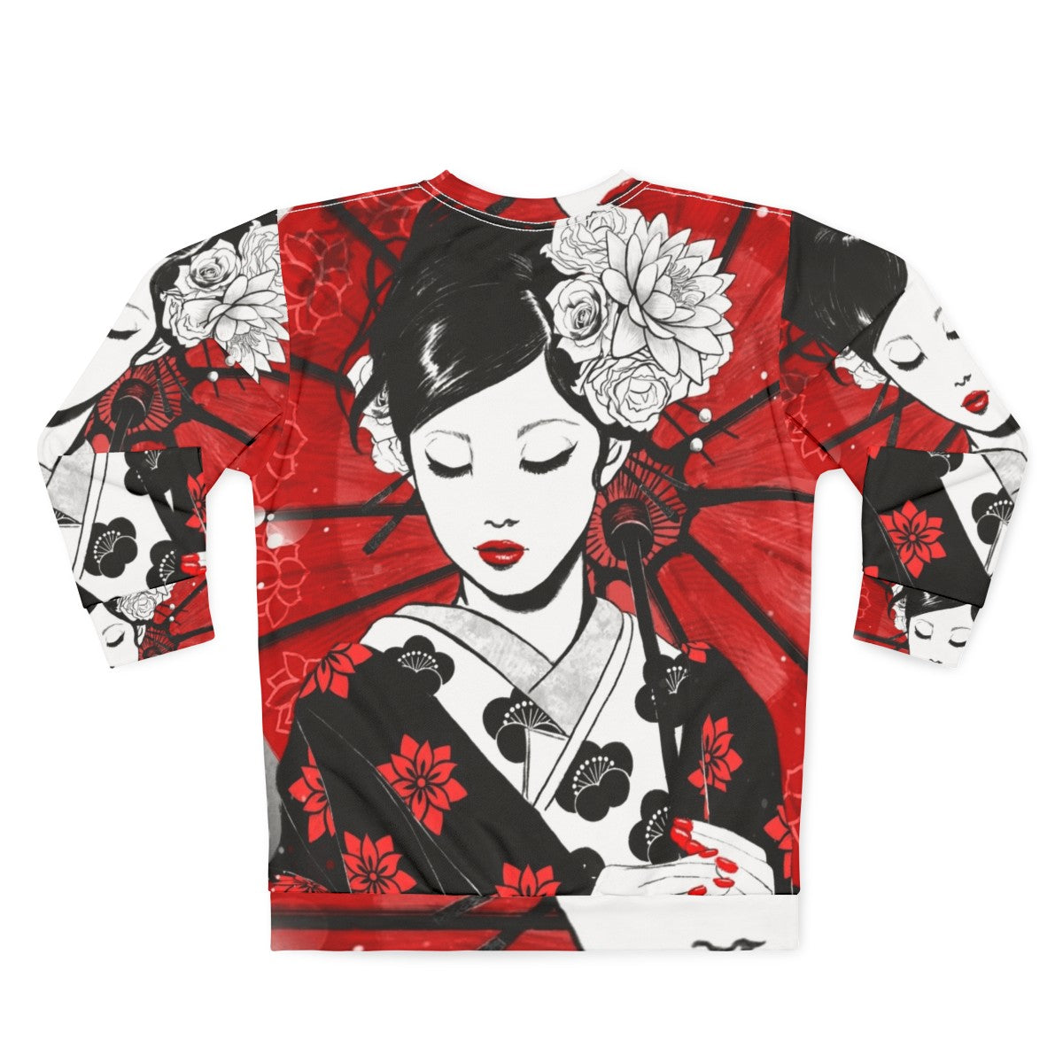 Geisha Japan Collection Graphic Sweatshirt - Back