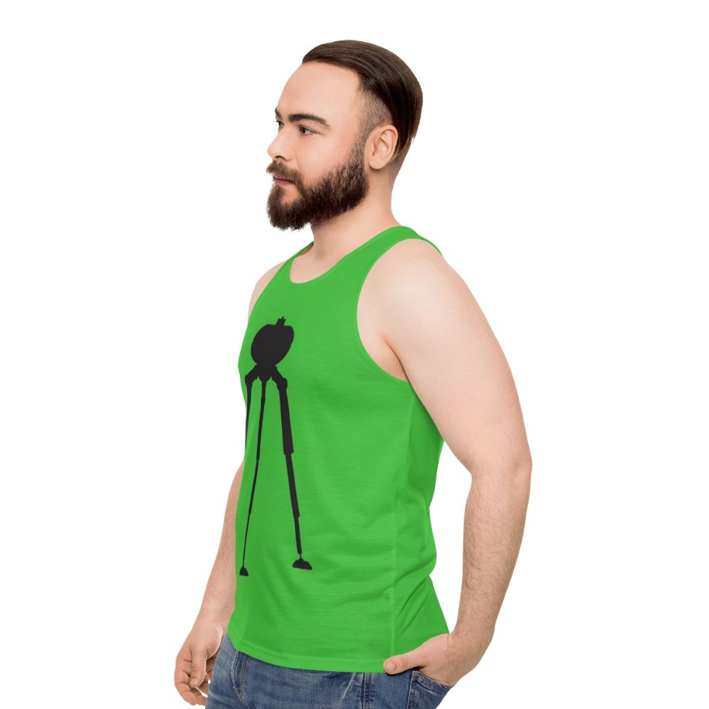 Tripod alien science fiction unisex tank top - men side