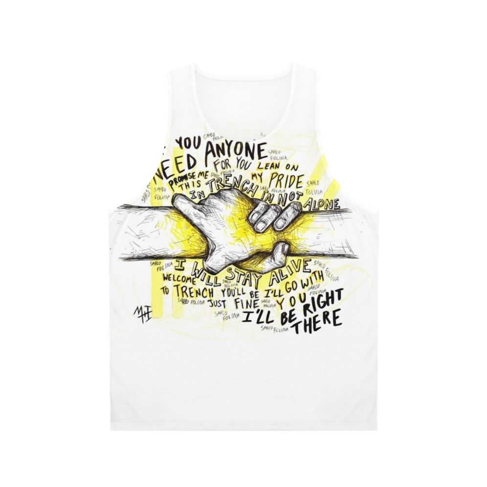 Unisex tank top with inspirational words of hope design